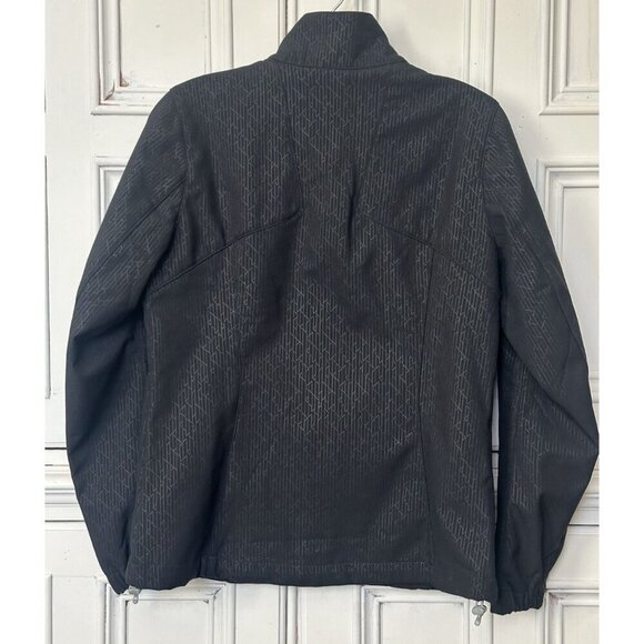 Eddie Bauer W's Size M Black Fleece Lined Softshell Full Zip Jacket Zip Pockets - Picture 5 of 16